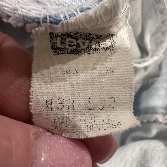 Levis Jean 550 XX Vintage USA Super Light Wash High Rise Relaxed Tapered W36 /38 - Picture 3 of 14